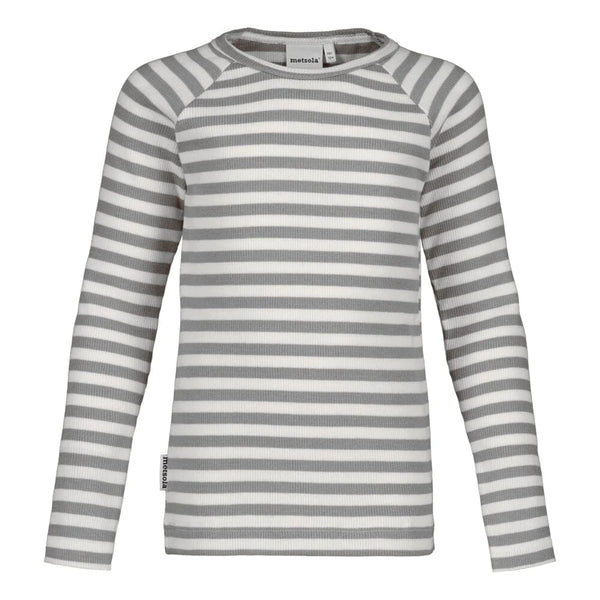 Metsola RIB SHIRT LS CLOUDY/VANILLA