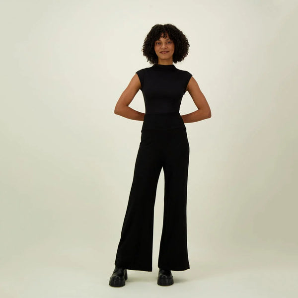 Metsola Wide Leg Trousers -Housut | Black