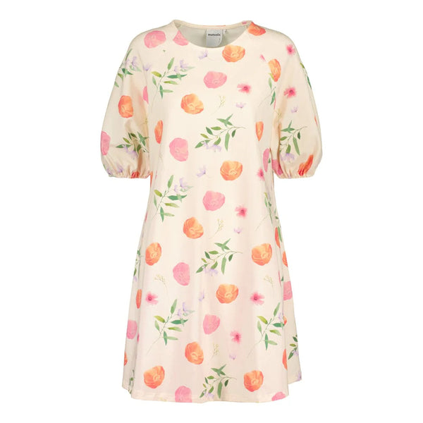 Metsola WOMEN'S LOVELY PUFF SLEEVE TUNIC DRESS -MEKKO | VANILLA