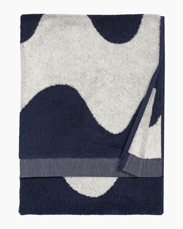 Marimekko Seagull handduk, mörkblå/vit
