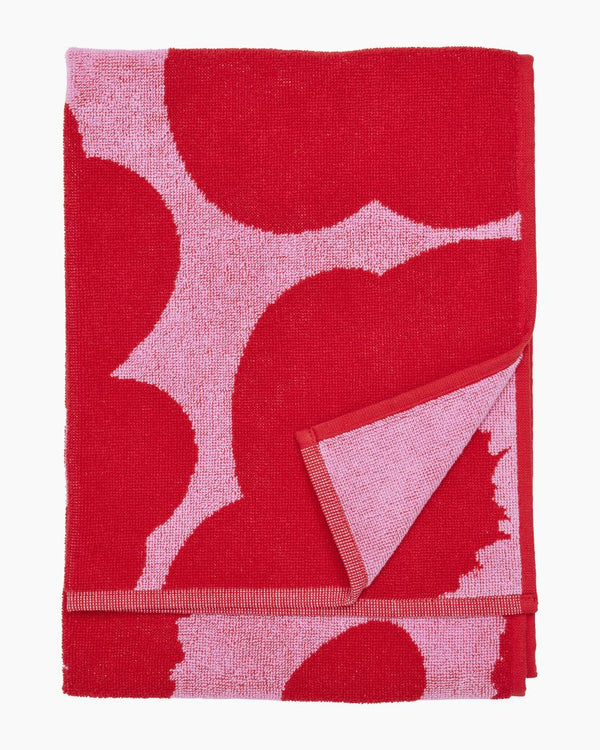 Marimekko Unikko käsipyyhe 50x70cm, punainen/pinkki