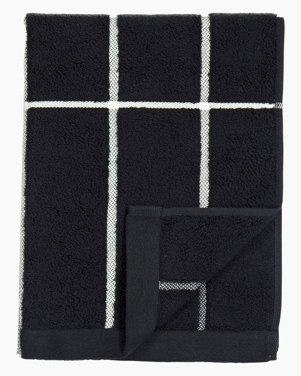 Marimekko Tiiliskivi käsipyyhe 50x70cm, musta/valko