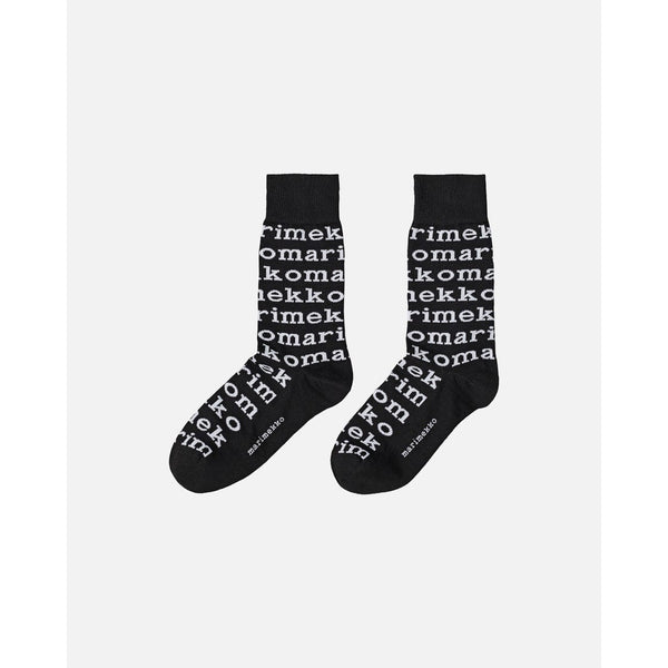 Marimekko Kasvaa logo sukat musta/valko
